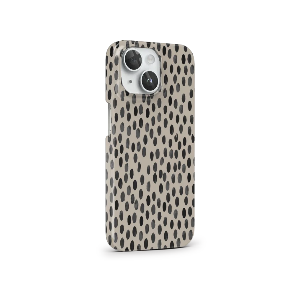 iPhone 15 Hoesje - Coffee Polka