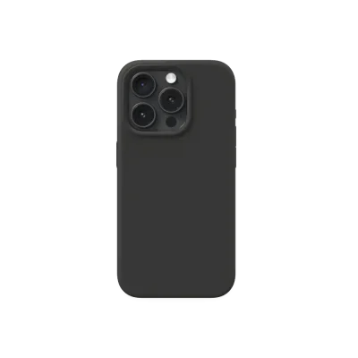 Zwart Siliconen iPhone 16 Pro Hoesje_