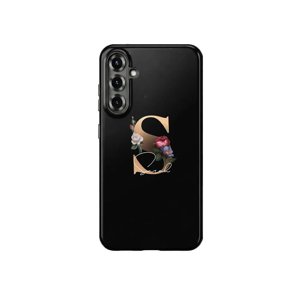 samsung a16 hoesje floral initial