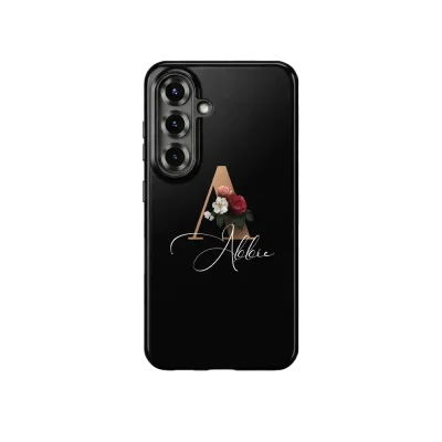 samsung s25 hoesje floral initial
