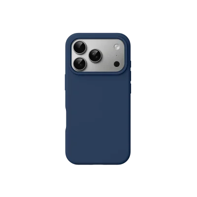 Donkerblauw Siliconen iPhone 17 Pro Hoesje