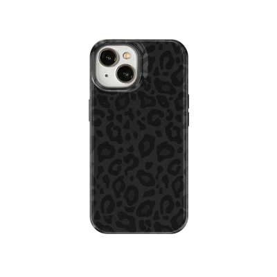black leopard iphone 15 hoesje