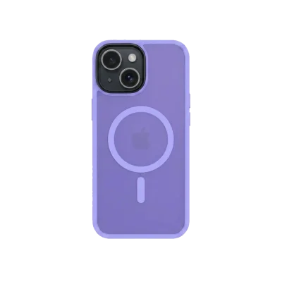 iphone 15 hybrid magsafe hoesje-paars