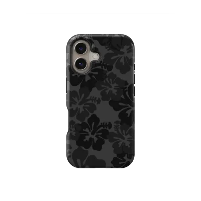 Black Floral iPhone 16 Hoesje