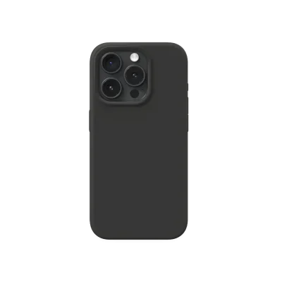 Zwart Siliconen iPhone 15 Pro Hoesje
