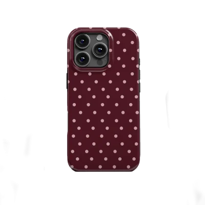 iphone 16 pro hoesje rose dots
